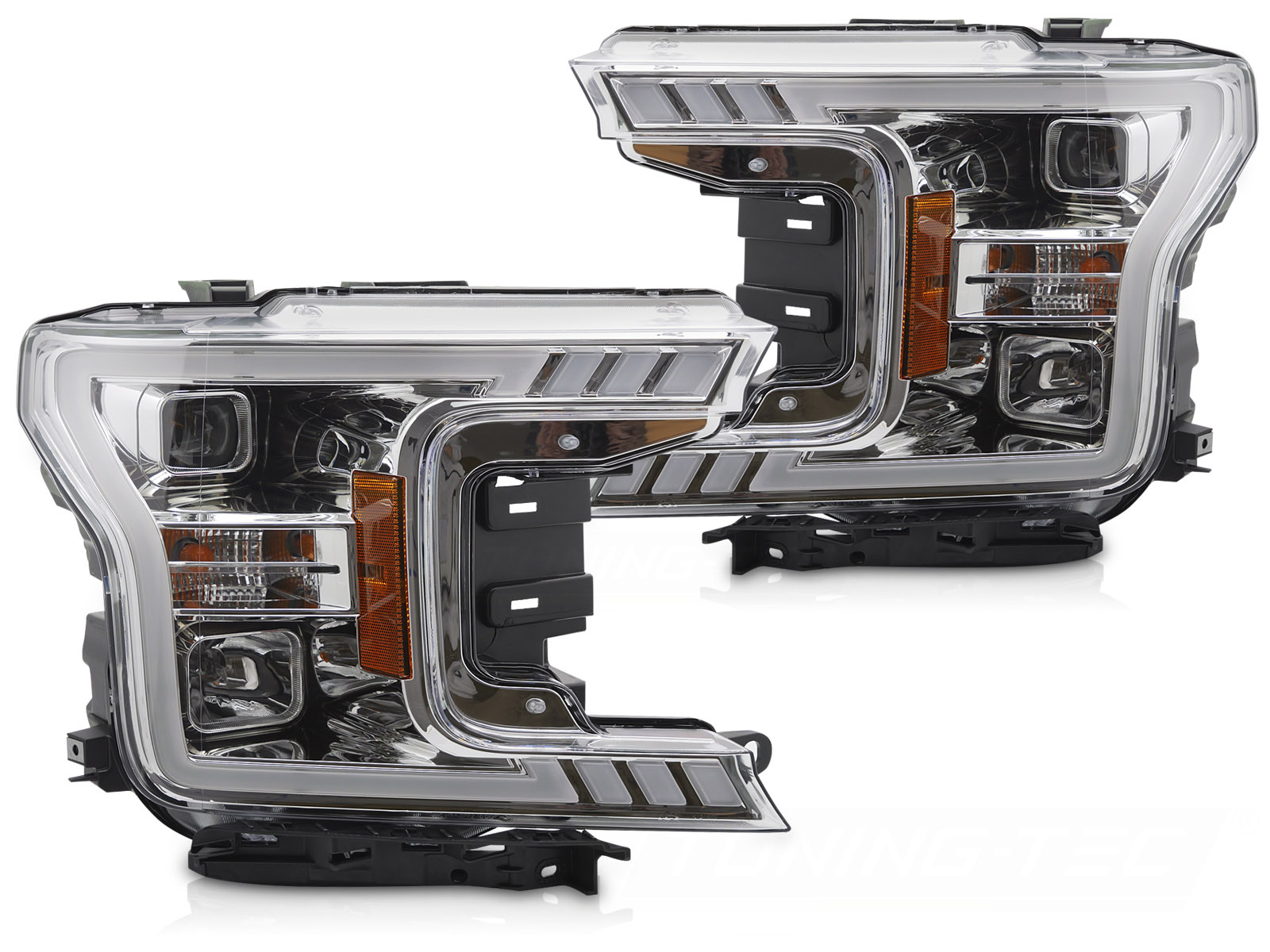 Koplampen Tube Light Chroom voor Ford F150 MK13 (2017-2020)