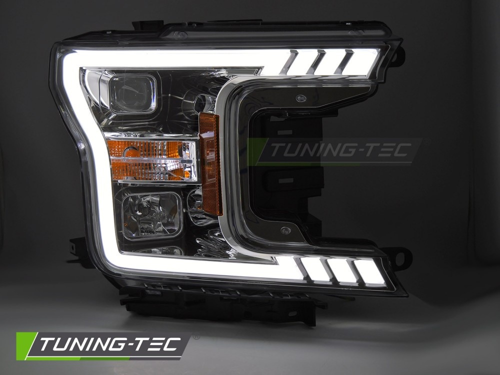 Koplampen Tube Light Chroom voor Ford F150 MK13 (2017-2020)