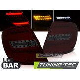 Achterlichten Mercedes C-Klasse W204 Combi 2007-2010 Rood Smoke LED Bar