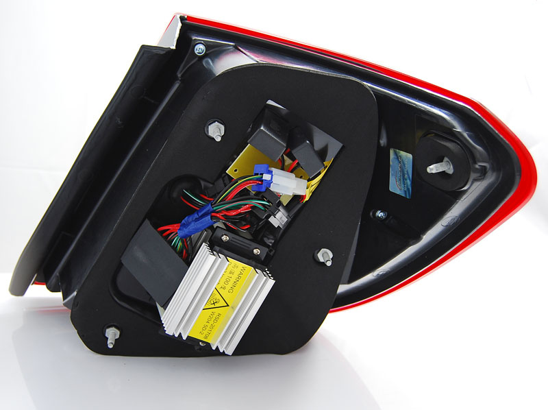 Achterlichten geschikt voor Mercedes C-Klasse W204 Combi 2007-2010 Rood Smoke LED Bar