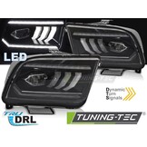 Koplampen Tube LED Zwart geschikt voor Ford Mustang 04-09