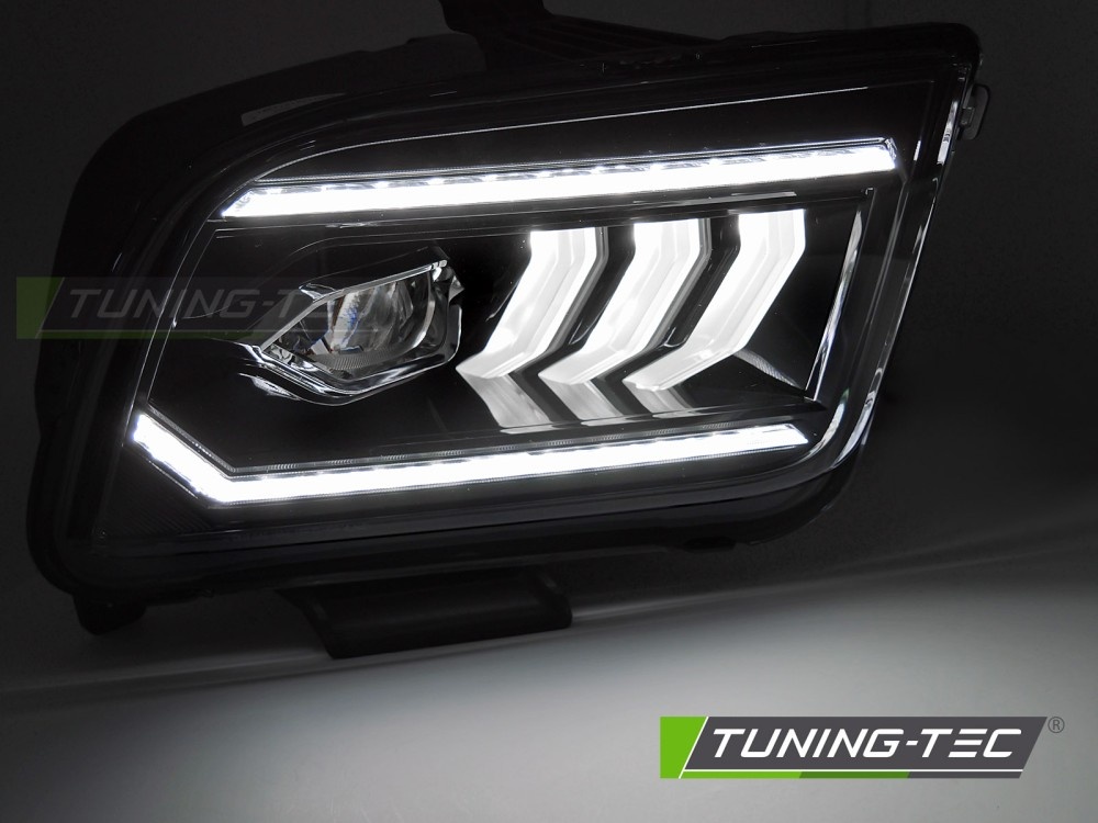 Koplampen Tube LED Zwart geschikt voor Ford Mustang 04-09