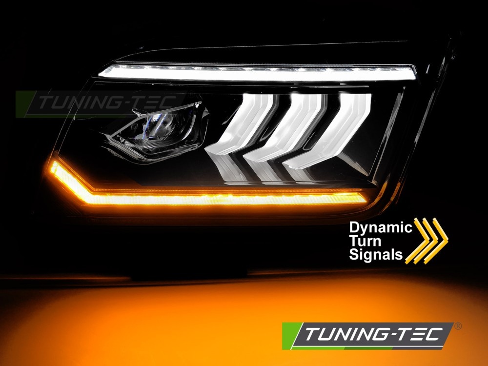 Koplampen Tube LED Zwart geschikt voor Ford Mustang 04-09