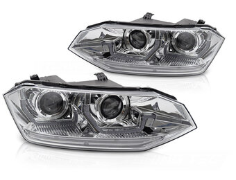 Koplampen VW Polo VI 2G 17-21 Sequentiële LED DRL Chroom