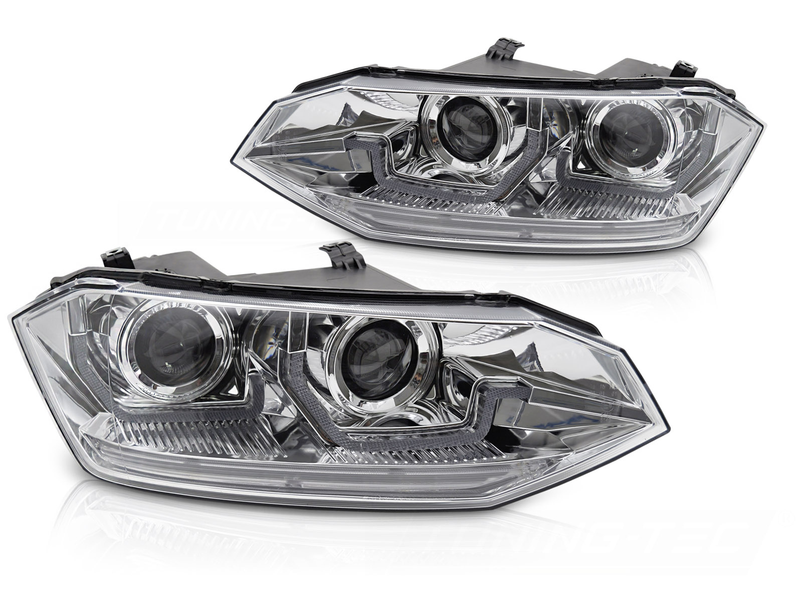 Koplampen VW Polo VI 2G 17-21 Sequentiële LED DRL Chroom