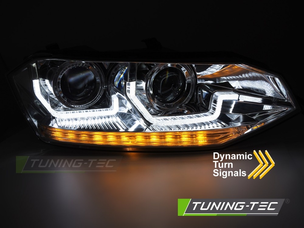 Koplampen VW Polo VI 2G 17-21 Sequentiële LED DRL Chroom