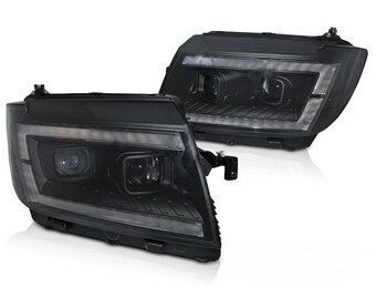 LED Koplampen Tube Light Zwart DRL Dynamisch Knipperlicht VW CRAFTER II (2017-)