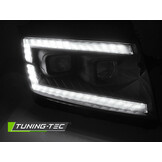 LED Koplampen Tube Light Zwart DRL Dynamisch Knipperlicht VW CRAFTER II (2017-)