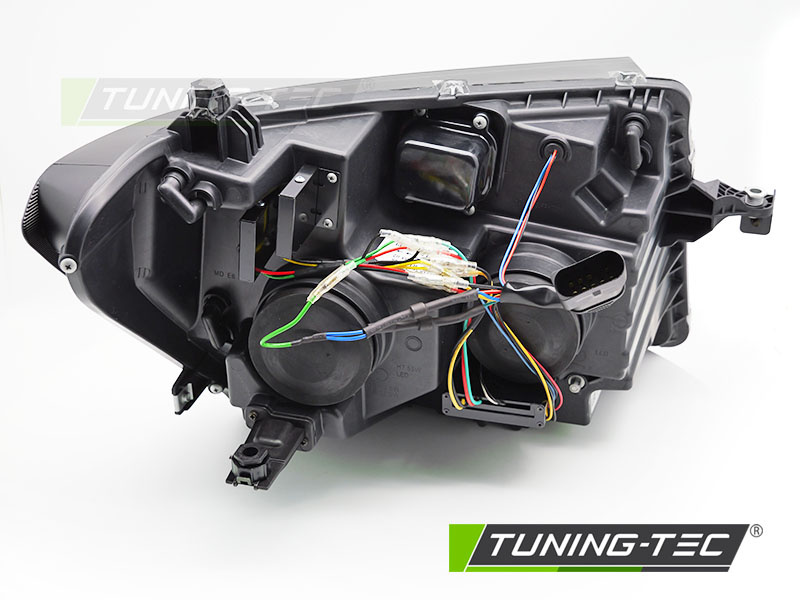 LED Koplampen Tube Light Zwart DRL Dynamisch Knipperlicht VW CRAFTER II (2017-)