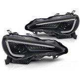 Koplampen Zwart Tube LED DRL voor Toyota GT86 12-21