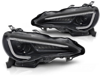 Koplampen Zwart Tube LED DRL voor Toyota GT86 12-21