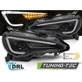 Koplampen Zwart Tube LED DRL geschikt voor Toyota GT86 12-21