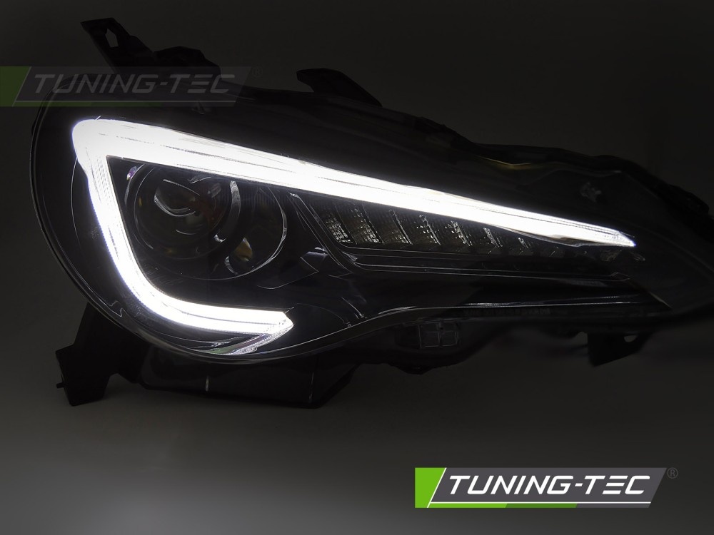 Koplampen Zwart Tube LED DRL voor Toyota GT86 12-21