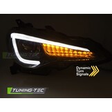 Koplampen Zwart Tube LED DRL voor Toyota GT86 12-21