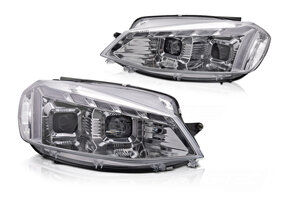 Koplampen Chroom met Dynamisch Knipperlicht geschikt voor VW Golf 7 (17-19)