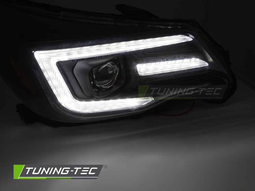 Xenon Koplampen Tube Light DRL Zwart voor SUBARU FORESTER IV 13-18