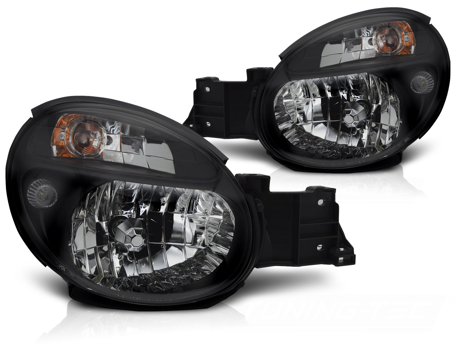 Koplampen Subaru Impreza II GD 2000-2003 Zwart