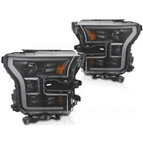 Koplampen Tube Light Zwart voor Ford F150 MK13 (2014-2017)
