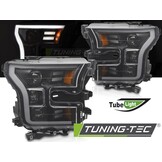 Koplampen Tube Light Zwart voor Ford F150 MK13 (2014-2017)