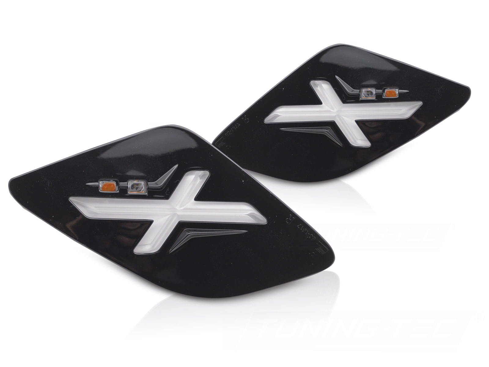 Achter Richtingaanwijzers Glanzend Zwarte LED voor VESPA GTS / GTV 300cc