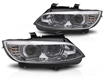 Xenon Koplampen Gele LED Chroom DRL voor BMW E92 / E93 (06-10)