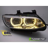 Xenon Koplampen Gele LED Chroom DRL voor BMW E92 / E93 (06-10)