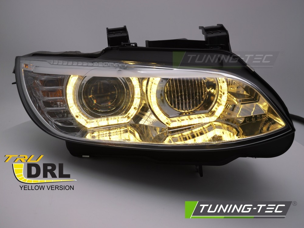 Xenon Koplampen Gele LED Chroom DRL voor BMW E92 / E93 (06-10)