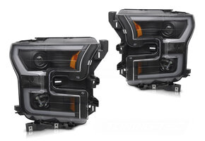 Koplampen Tube Light Dubbel Zwart geschikt voor Ford F150 MK13 2014-2017