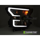 Koplampen Tube Light Dubbel Zwart voor Ford F150 MK13 2014-2017