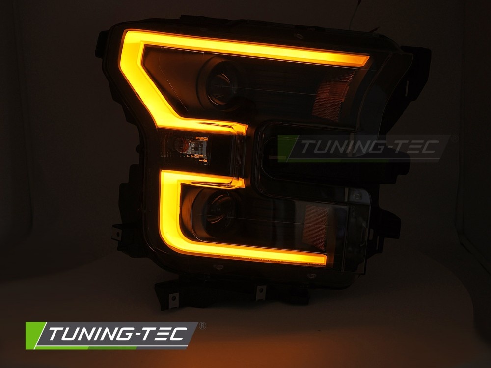 Koplampen Tube Light Dubbel Zwart geschikt voor Ford F150 MK13 2014-2017