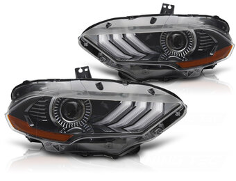 LED Koplampen RGB DRL Zwart Ford Mustang 2018-2021