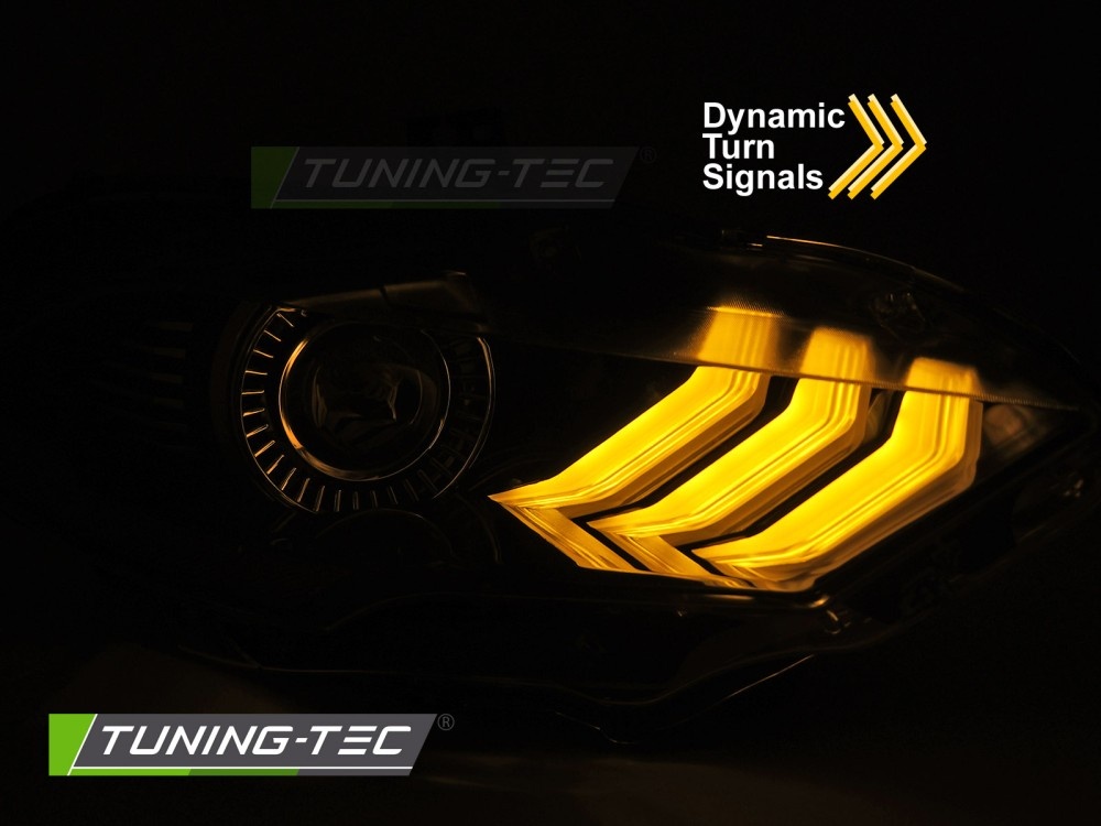 LED Koplampen RGB DRL Zwart Ford Mustang 2018-2021