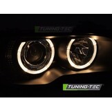 Koplampen Xenon Angel Eyes Zwart voor BMW E46 Coupé Cabrio 03-06
