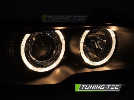 Koplampen Xenon Angel Eyes Zwart geschikt voor BMW E46 Coupé Cabrio 03-06