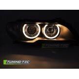 Koplampen Xenon Angel Eyes Zwart voor BMW E46 Coupé Cabrio 03-06