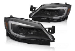 Koplampen Tube Light Zwart voor SUBARU WRX (2008-2014)