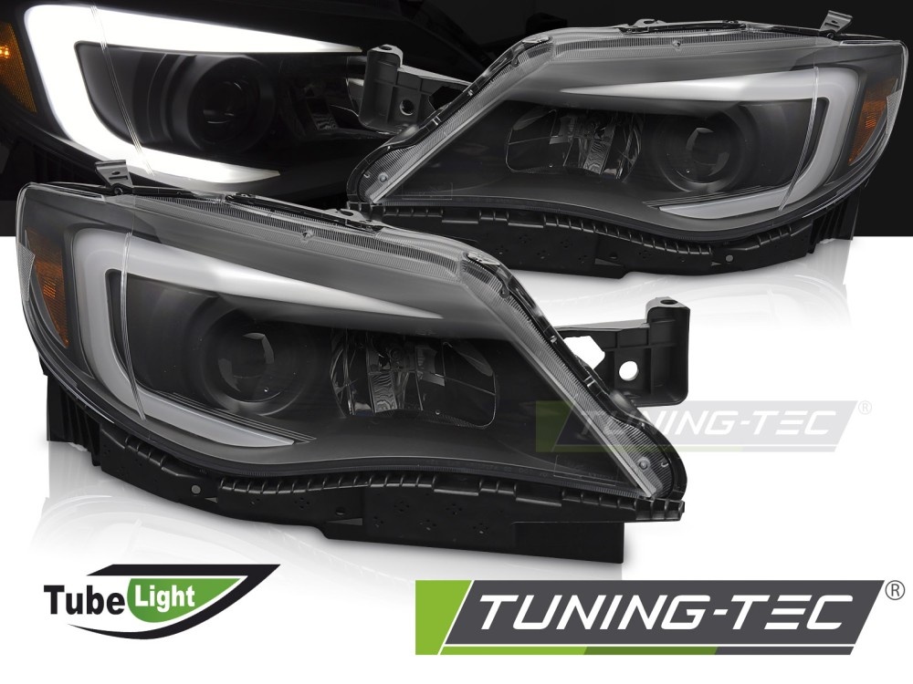 Koplampen Tube Light Zwart voor SUBARU WRX (2008-2014)