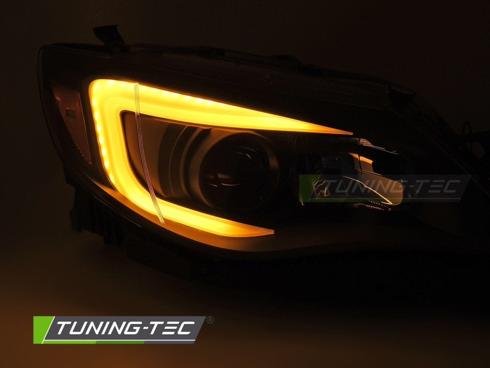 Koplampen Tube Light Zwart voor SUBARU WRX (2008-2014)
