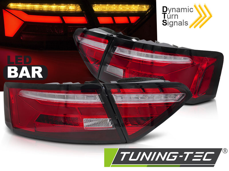 Achterlichten LED BAR Rood Wit Sequentieel Audi A5 (11-16)