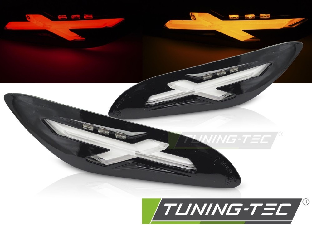 Achterknipperlichten LED Glanzend Zwart voor Vespa Sprint / Primavera 150cc