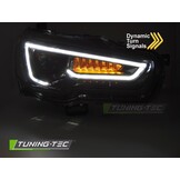 Koplampen Mitsubishi Lancer VIII 08-16 Tube Light Zwart