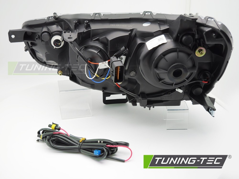 Koplampen Mitsubishi Lancer VIII 08-16 Tube Light Zwart