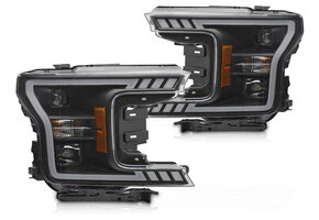 Koplampen Tube Light Zwart geschikt voor Ford F150 MK13 2017-2020