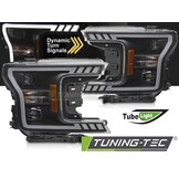 Koplampen Tube Light Zwart voor Ford F150 MK13 2017-2020