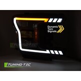 Koplampen Tube Light Zwart voor Ford F150 MK13 2017-2020