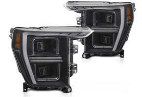 LED Koplampen Tube Light Zwart geschikt voor Ford F150 MK14 20-23