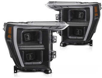 LED Koplampen Tube Light Zwart voor Ford F150 MK14 20-23