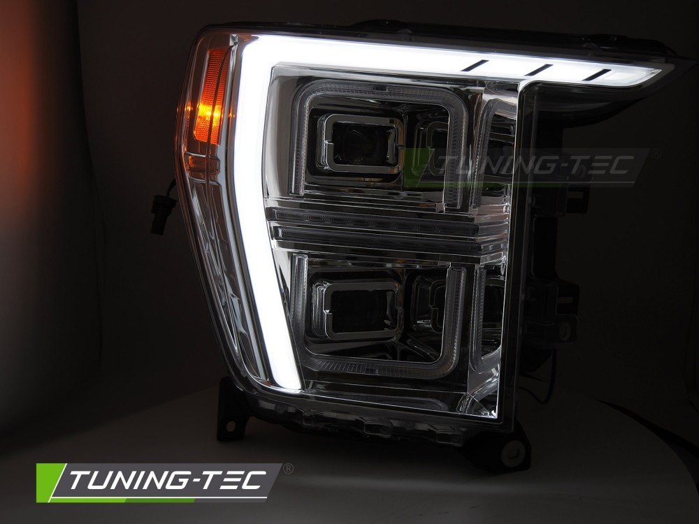 LED Koplampen Tube Light Chroom voor Ford F150 MK14 20-23