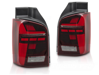 LED BAR Achterlichten Dynamisch Knipperlicht Rood voor VW T5 03-15