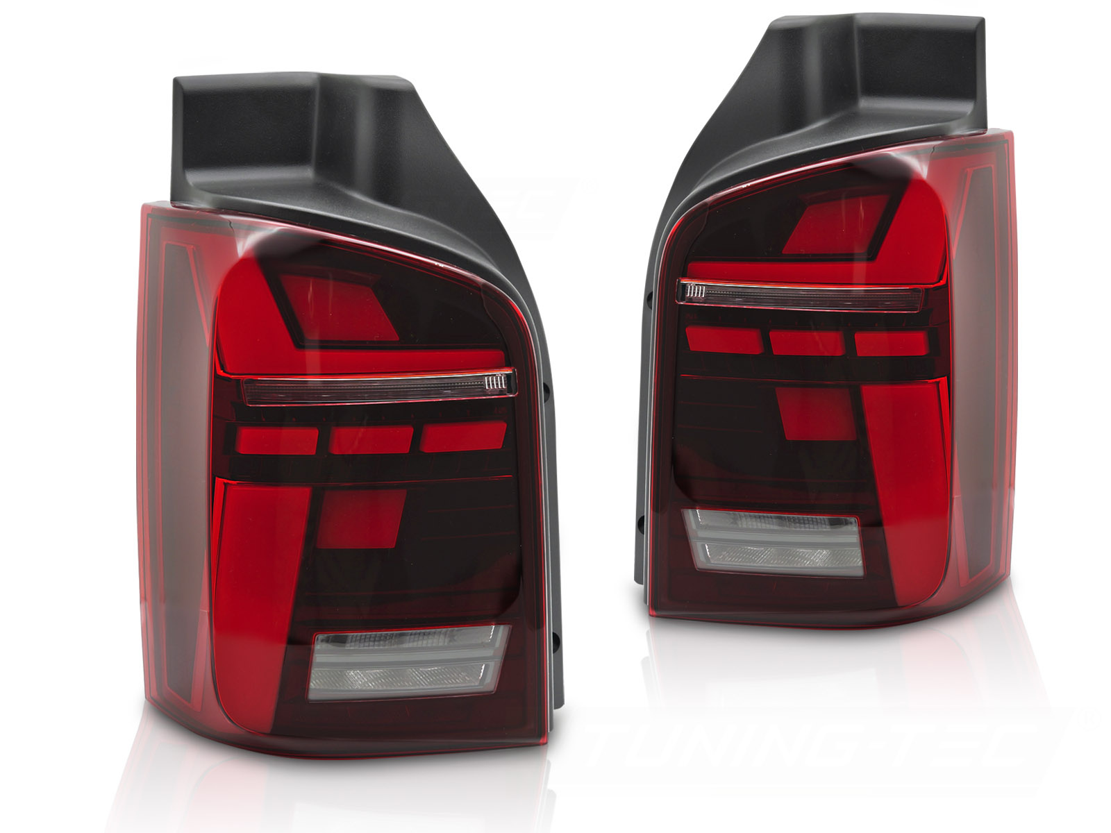 LED BAR Achterlichten Dynamisch Knipperlicht Rood voor VW T5 03-15